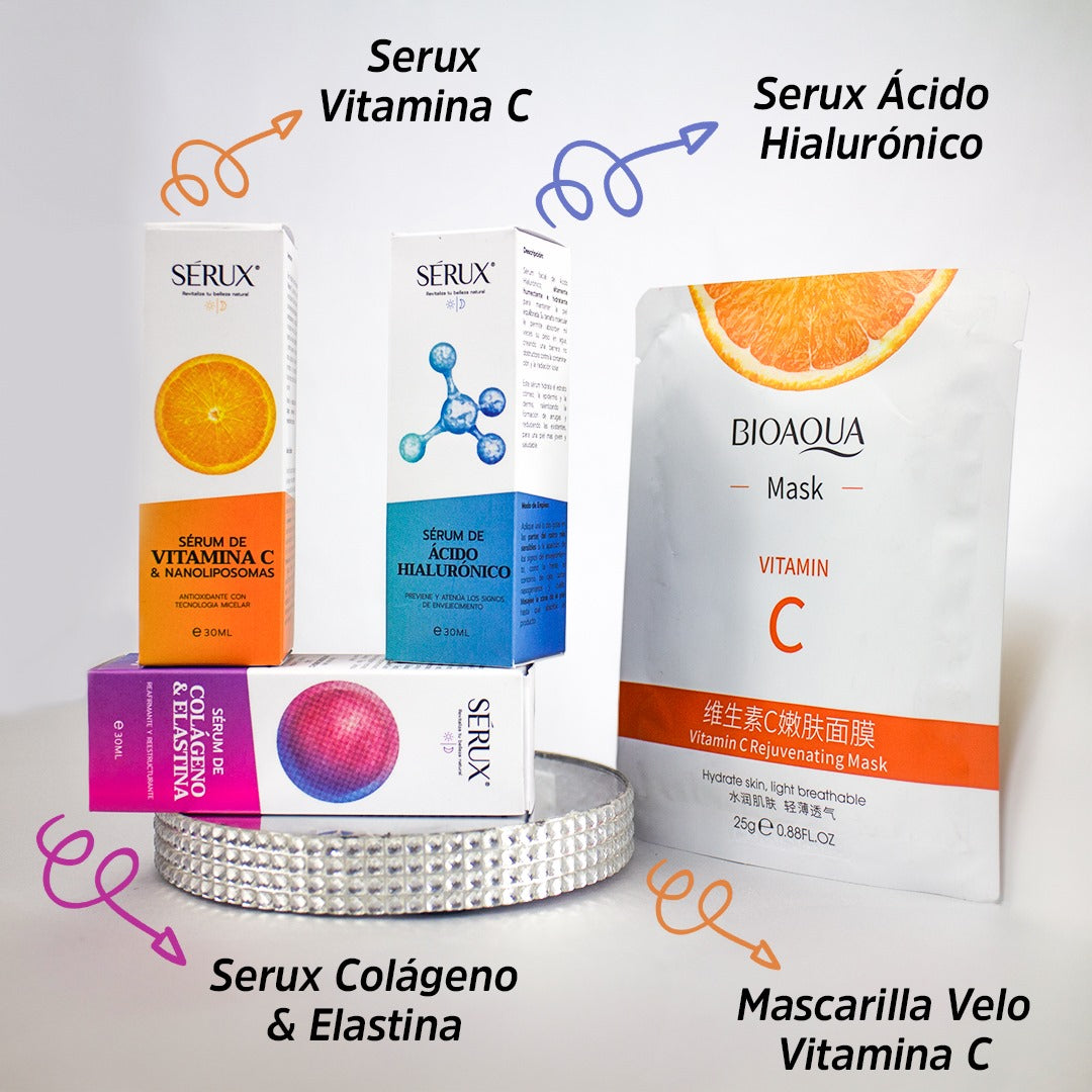 KIT ANTIEDAD SÉRUX + MASCARILLA VITAMINA C